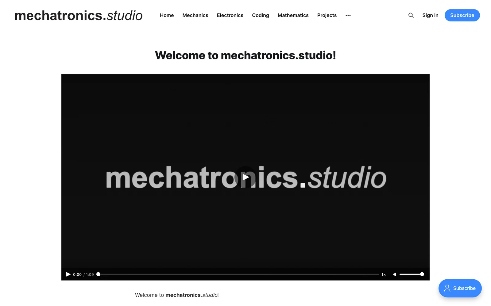Top screenshot of Mechatronics.Studio
