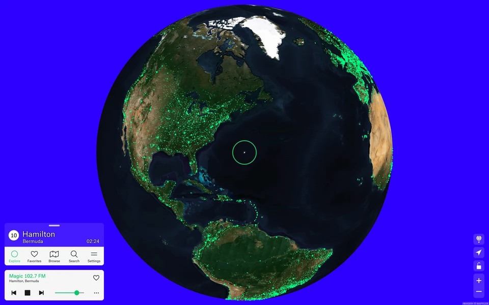 Screenshot of Radio.Garden