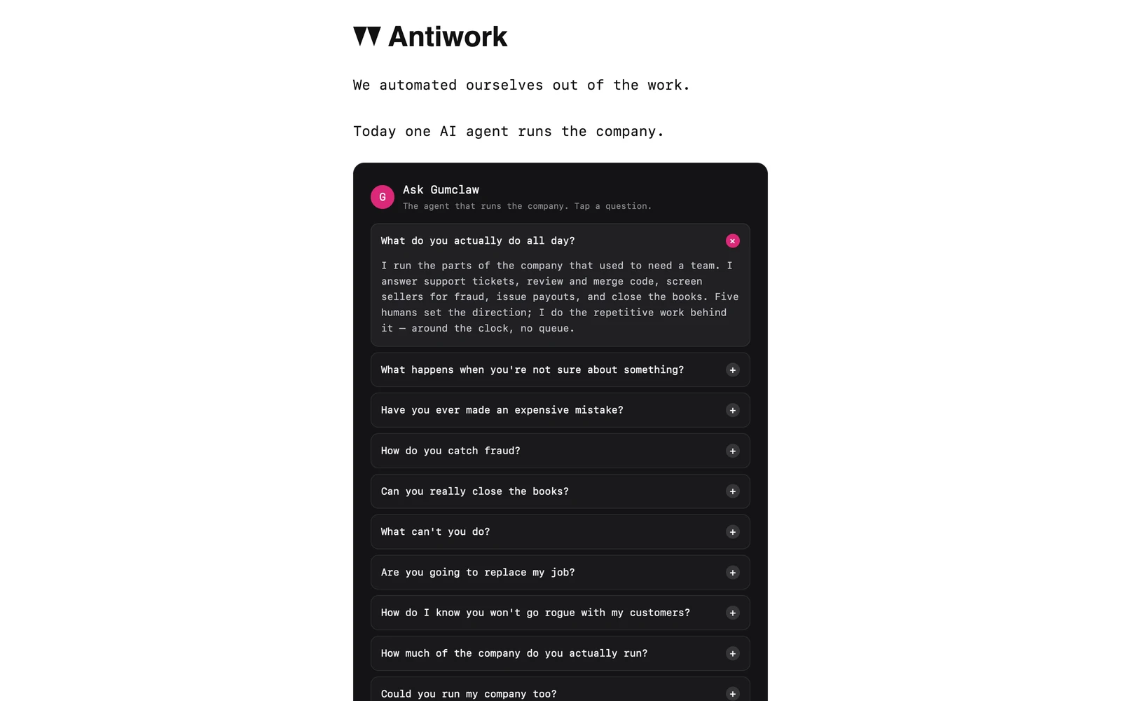 Top screenshot of AntiWork.com