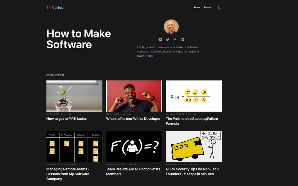 Screenshot of TillCarlos.com