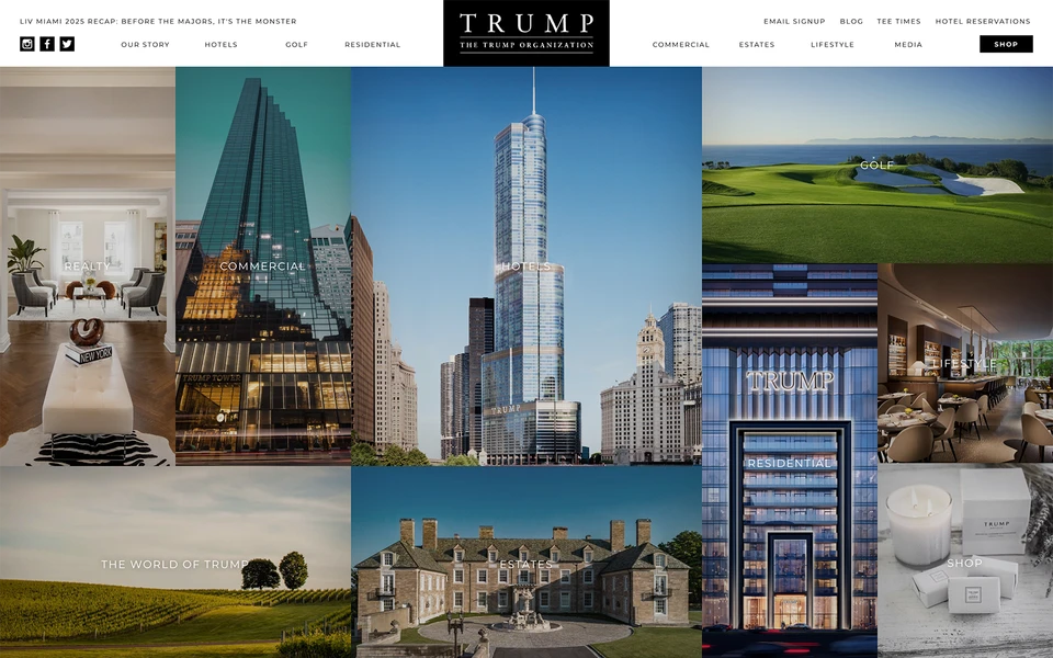 Screenshot of Trump.com