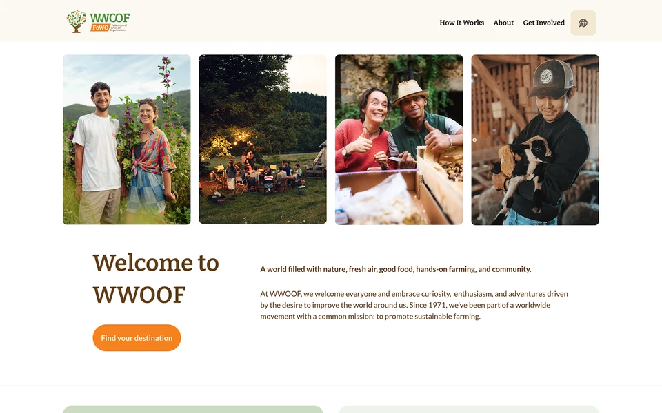 Screenshot of WWOOF.net